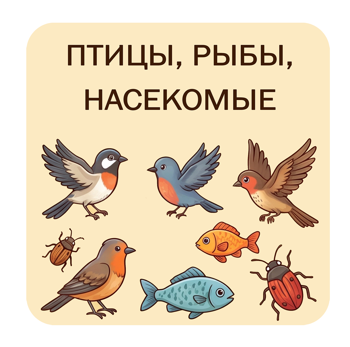 Птицы, рыбы, насекомые